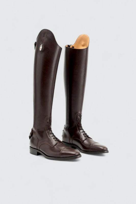 Classic men's riding boots handmade in Italy 100M dark brown