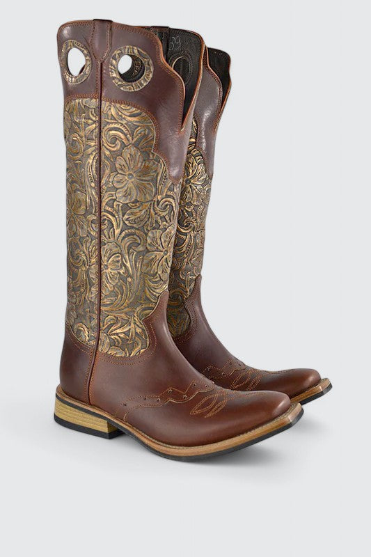 Stivali Western per equitazione Buckaroo brown lebrion cuoio