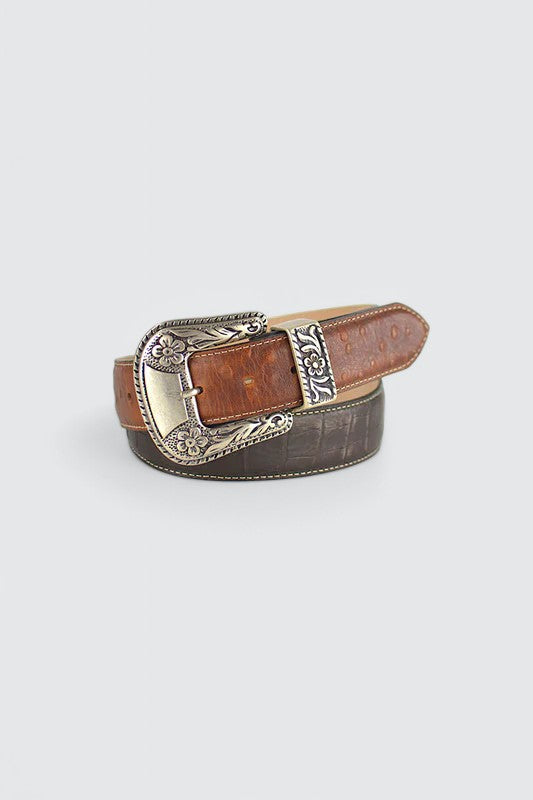 Cintura Uomo di vera Pelle Marrone Western da Cowboy Sioux Cinta Donna