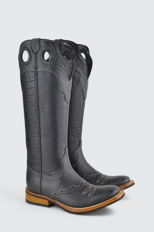 Superdry Boot - Stivali Western In Pelle Per Donna - Tomaia In Pelle E Suola TPR