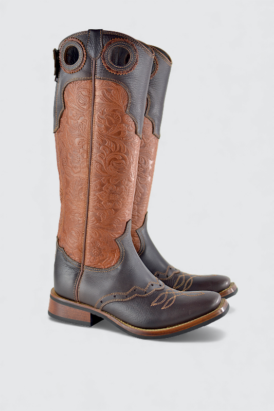 Kermit dark brown flower cotto