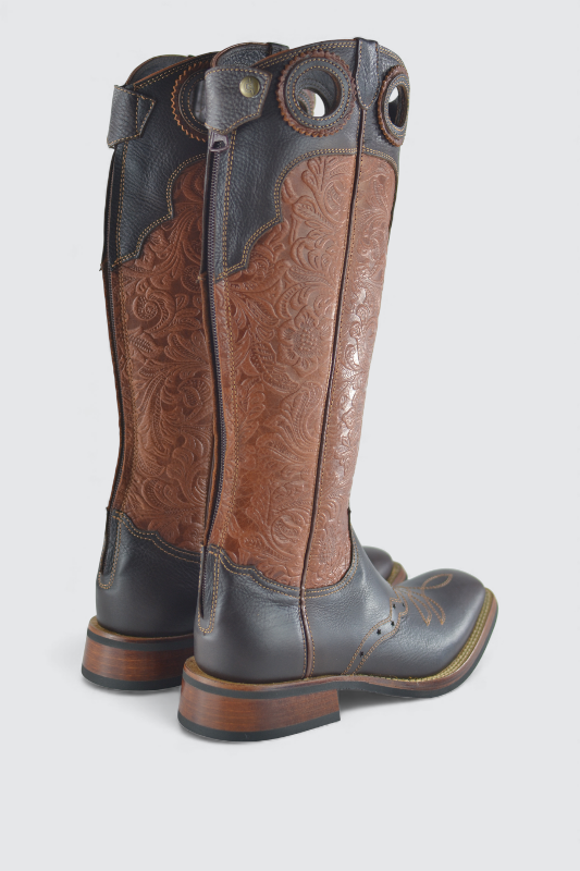 Kermit dark brown flower cotto