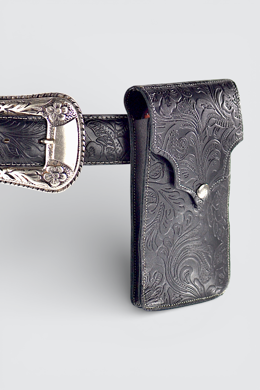 PHONE HOLDER FLOWER BLACK