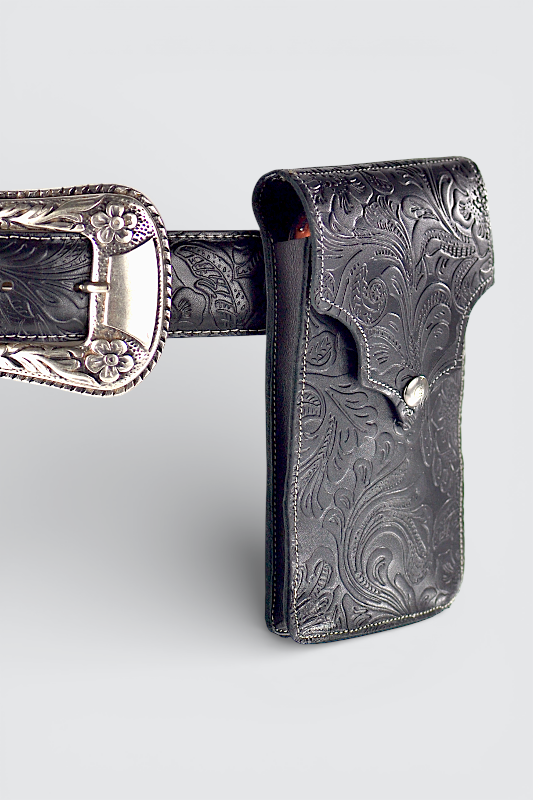 PORTA TELEFONO FLOWER BLACK