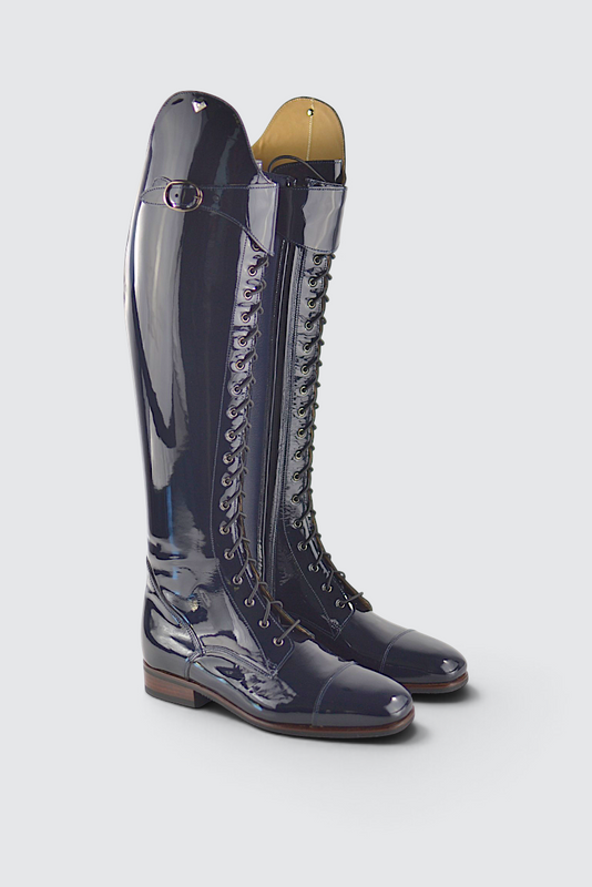 Elodie patent dark blu
