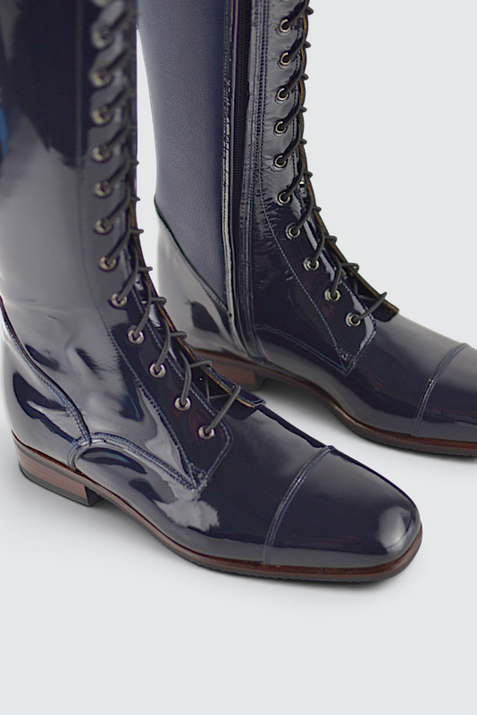 Elodie patent dark blu
