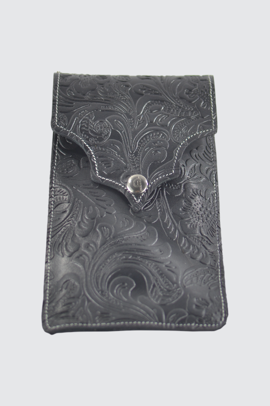 PORTA TELEFONO FLOWER BLACK