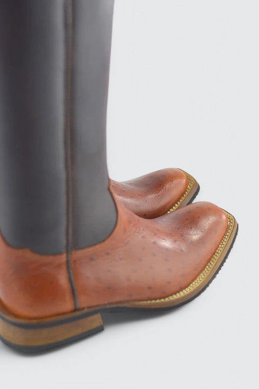 Pecos ostrich cotto-dark brown