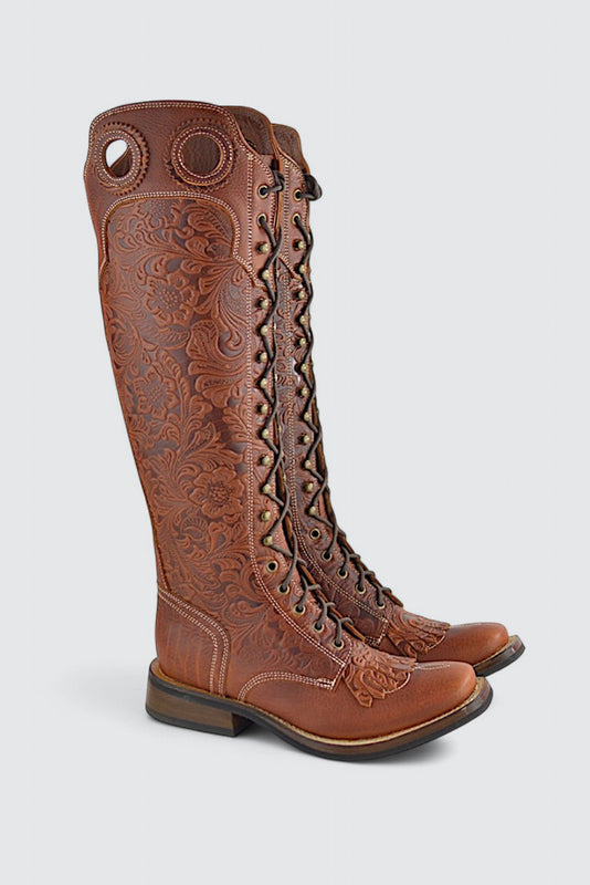Stivali Western per equitazione Vega flowers cotto Secchiari Boots